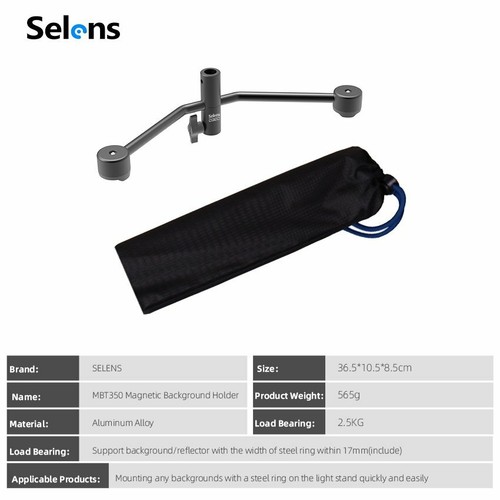 Selens Background Support Stand Photo Backdrop Magnetic Reflector Holder Studio - Picture 11 of 11
