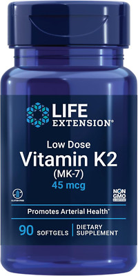 Low Dose Vitamin K2   Supports Arterial Health   Non-Gmo, Gluten-Free   90 Softg