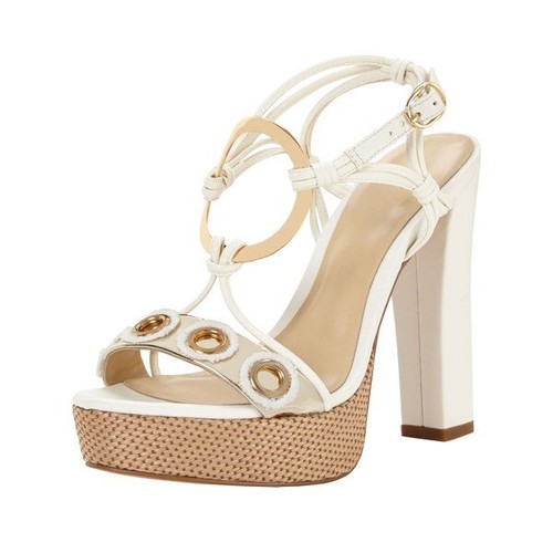 white platform sandals size 5