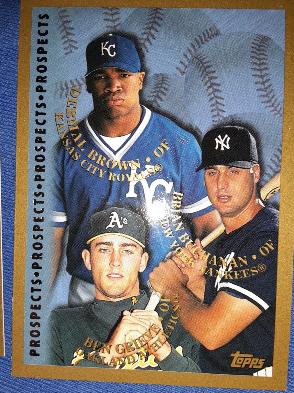 1998 Topps  Prospects #255 Ben Grieve, Dermal Brown, Brian Buchanan ROOKIE RC MT