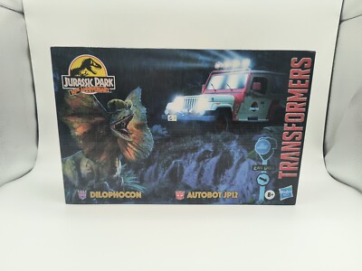 Jurassic Park x Transformers Dilophocon & Autobot JP12 Figures Mash-Up Pack NEW