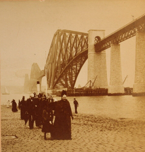 Scotland Stereoview Great Forth Railway Bridge Edinburgh Kilburn 1880s