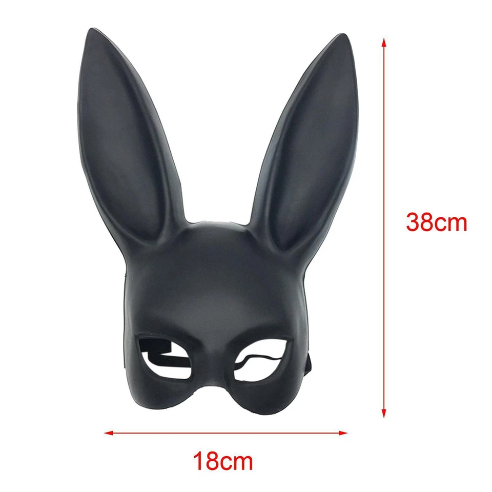 Bunny Ear Rabbit Mask Theatrical Halloween Eve Face Cover for Women Ladies - Image 4 of 4