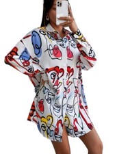 FINAL SALE! - SHEIN Dress Blouse Multicolor - Size S (oversize)