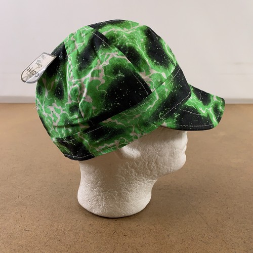 Rasco FR Adult Size 7 1/4 Green Lightening Welding Cap NWT - 第 4/8 張圖片