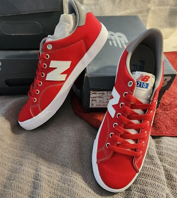 New Balance 210 Mens Size 9.5  NIB Red Canvas Running Shoes Sneakers*NEW*