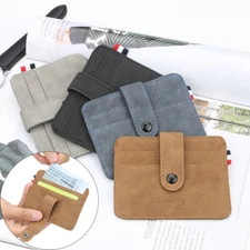 Men's Vintage Leather Card Bag Multi-card Slot Wallet ID Card Purse Small Bag US
