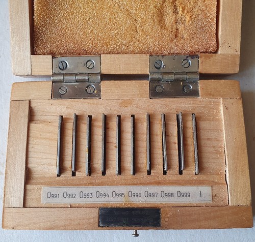 Präzisions metrischer Messblock Klasse 0 (!) SET 10 Stück 0,991-1.000 mm. - Bild 1 von 3