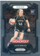 2024 Panini Monopoly Prizm WNBA JULIE VANLOO RC ROOKIE #34 BASE CARD MYSTICS