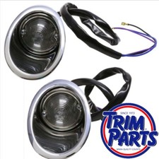 Us Made 1958 - 1962 Corvette Parking Park Turn Light Lamp Set 2 Pair Lh Rh New