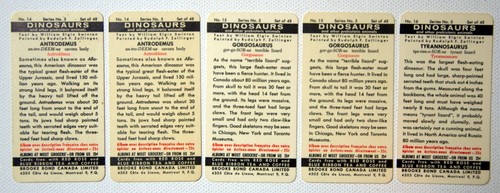 DINOSAURS Cards Series 5, 1963 Brooke Bond (U-Pick - Complete Your Set) - Picture 25 of 79