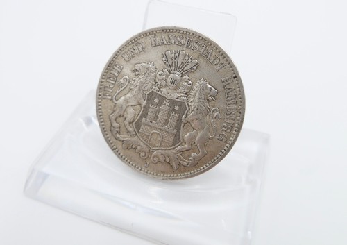3 Mark 1909 J Jäger J.64 VZ-STG Freie und Hansestadt Hamburg Silber - Bild 4 von 12