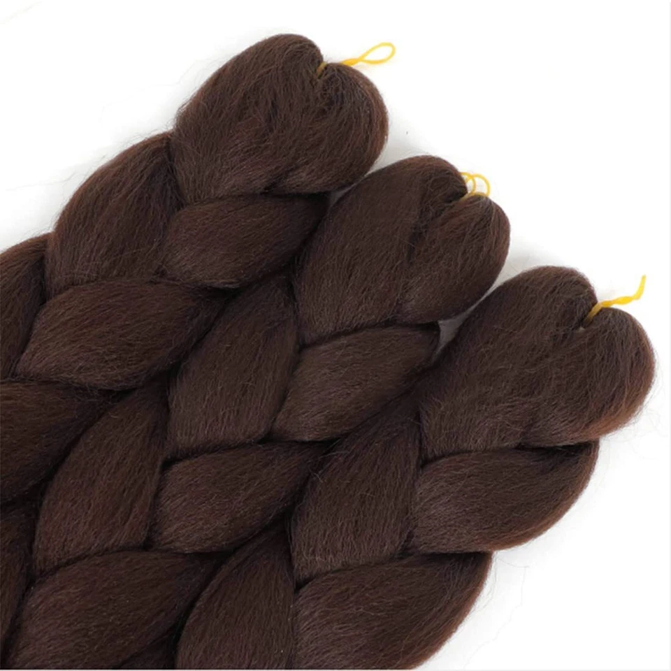 Kanekalon Hair Meches Pour Tresses Africaine Rajout Cheveux Tresses 24"Jumbo ... - Photo 4/4