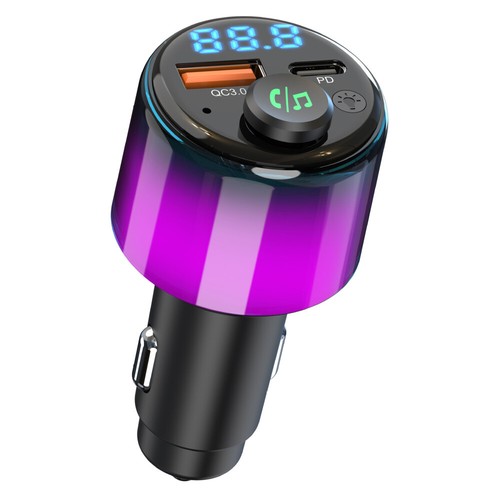 Auto Radio Bluetooth 5.3 FM Transmitter Adapter Dual USB PD Ladegerät für Handy - Bild 9 von 9
