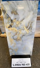 Blue Grey Gold Polished Porcelain Wall & Floor Tiles 60x120 cm Z5C