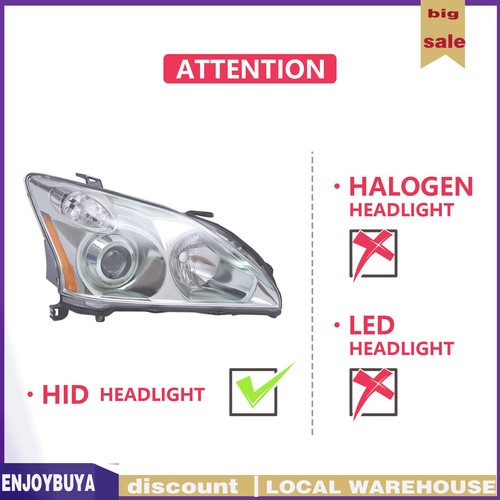 For 2004-2009 Lexus RX330 RX350 RX400h HID+Halogen Headlights Assembly 1 Pair - Picture 5 of 24
