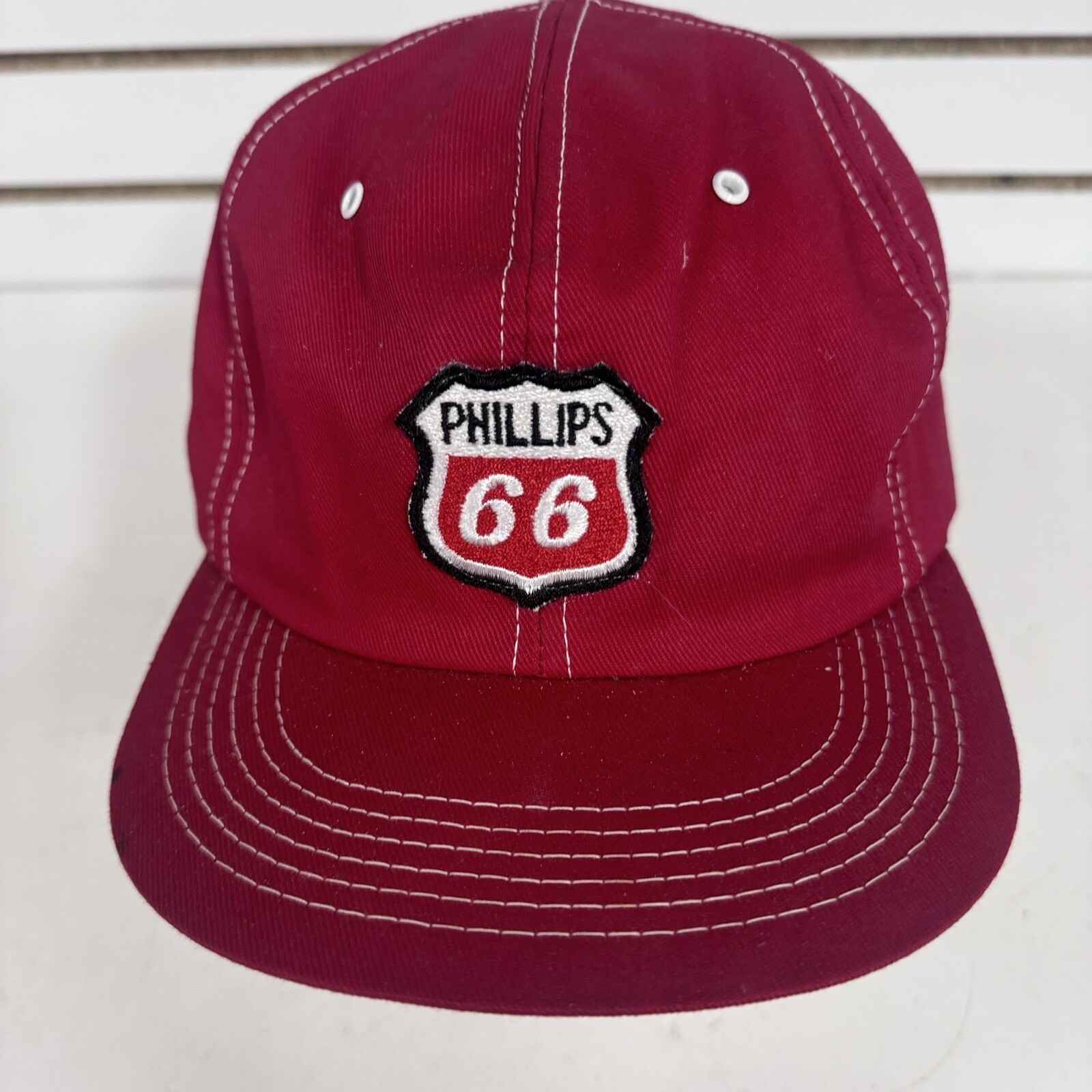 Vintage Solid Baseball Hat Cap Phillips 66 Snap B… - image 2