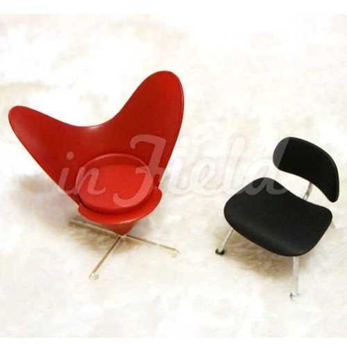 REAC Japan Interior Collection 1/12 Scale Miniature 2 Piece Set Chair