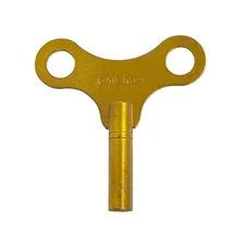 Brass Replacement Clock Key For Key Wind Clocks Size 9 / 4.50 mm - Clock Parts