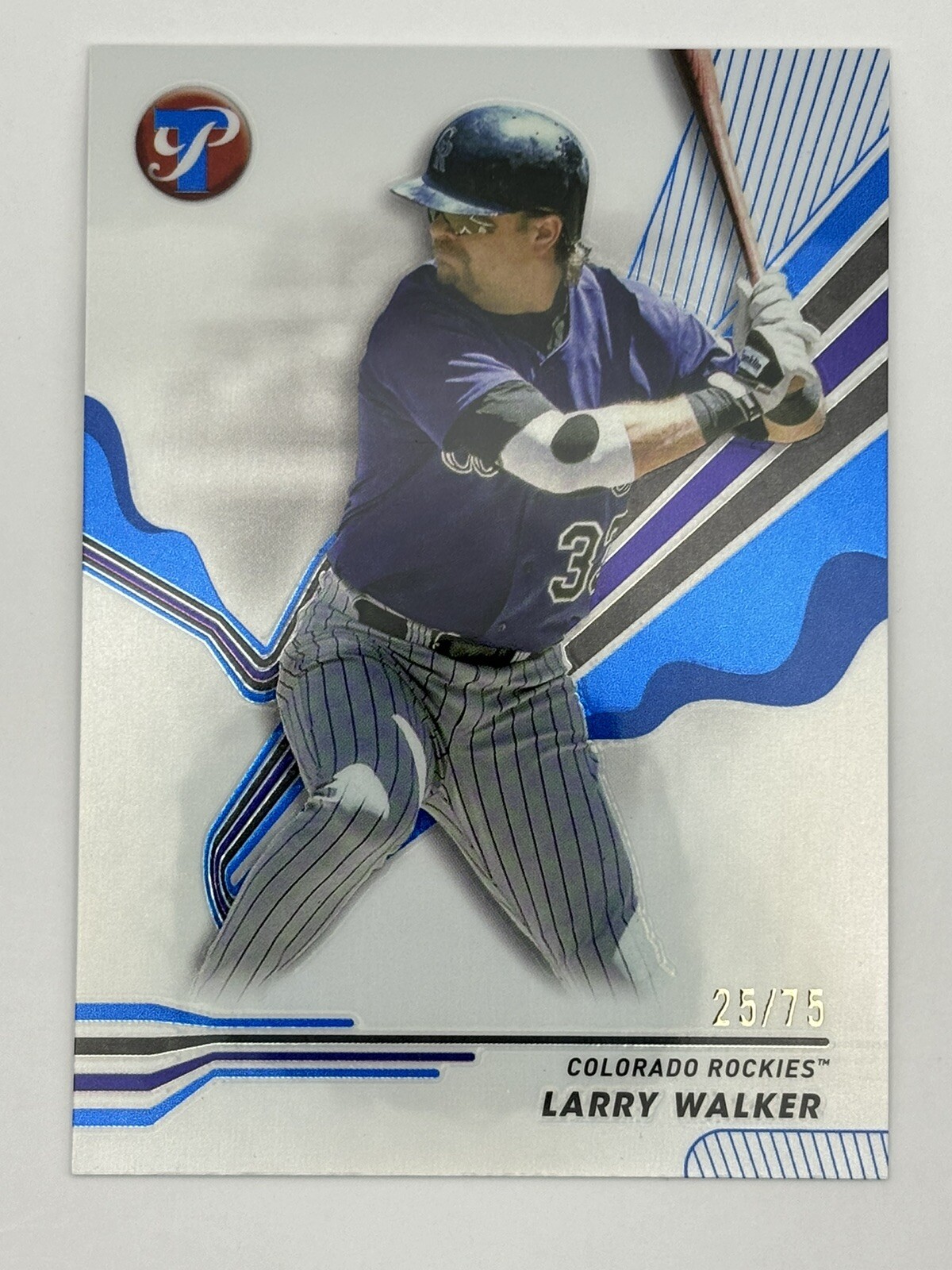 2024 Topps Pristine - Blue Refractor #34 Larry Walker /75 Rockies