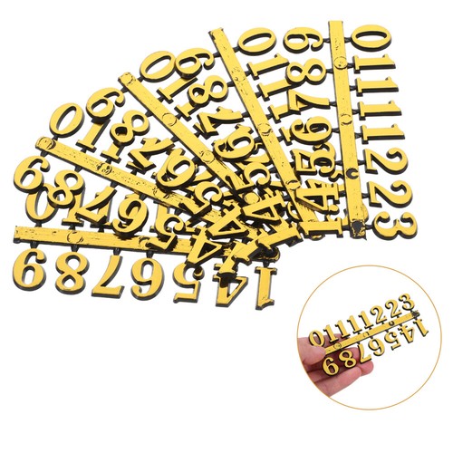 10 Sets Numerals Card Clock Spare Parts Number Accessories