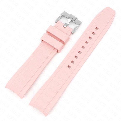 Cinturino Orologio Silicone Fine Curva Bracciale Subacqueo Cinturino Gomma Colorato 20-22mm - Foto 20 di 25