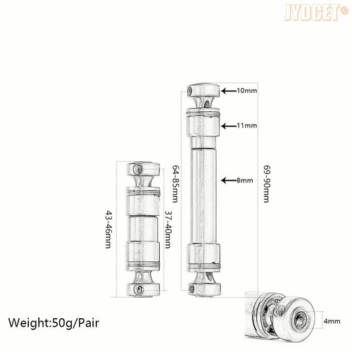 #7250R #7151 Hard Steel Main Center Driveshafts CVD Drive Shafts for RC Traxxas - Picture 2 of 19