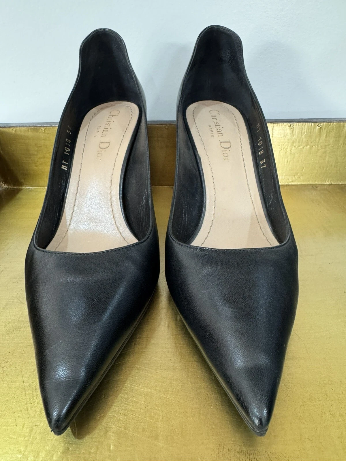 Chaussures à talons femme Christian Dior en cuir noir pointure 37
