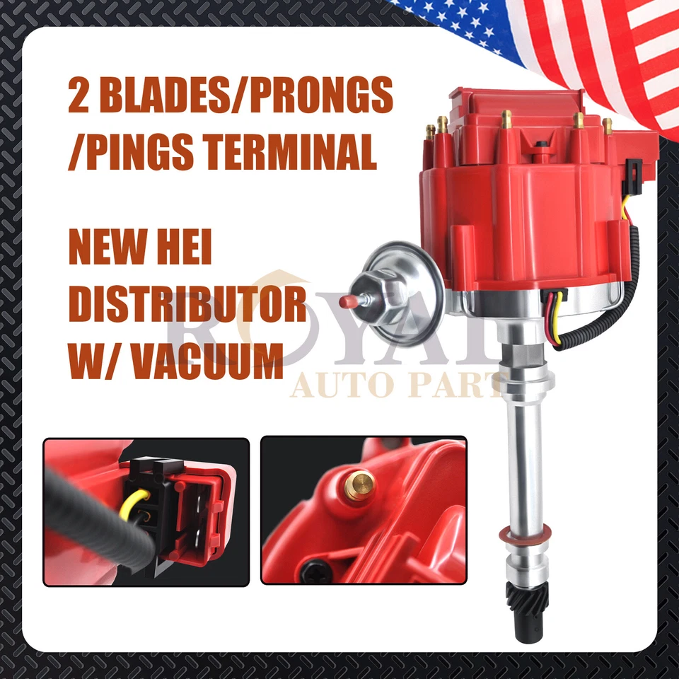 HEI Distributor for Chevy SBC 350 BBC 454 & Spark Plug Wires Combo Kit GM08 Foto 2 de 4