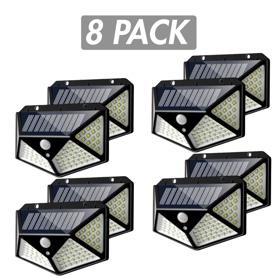 Solar Power 100 LED Light PIR Motion Sensor Outdoor Security Lamp Wall ...
