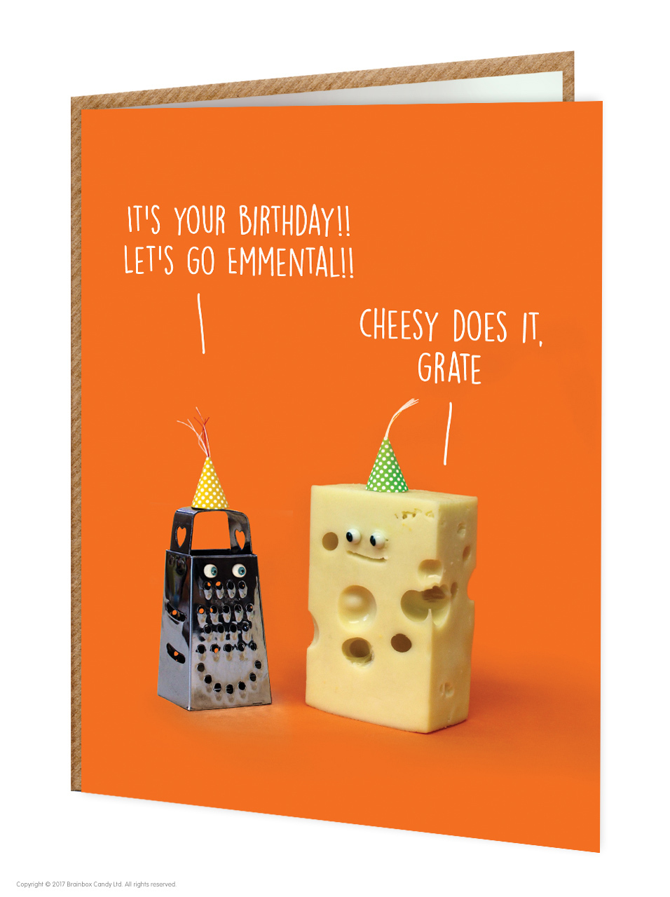 Brainbox Candy Funny Comedy Humour Emmental Cheese Birthday Card Novelty Cheeky