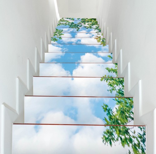 3D Leaves I149 Stair Risers Decoration Photo Mural Vinyl Decal Wallpaper Erin - Picture 2 of 6