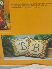 0440The Creative Circle Vintage Knitting Crochet Initial Pillow 0441