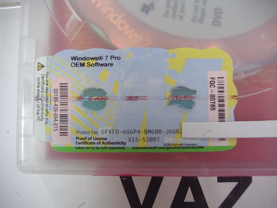 Microsoft Windows 7 Professional Full 64 bit DVD Version MS WIN PRO =NEW = - Image 3 of 4