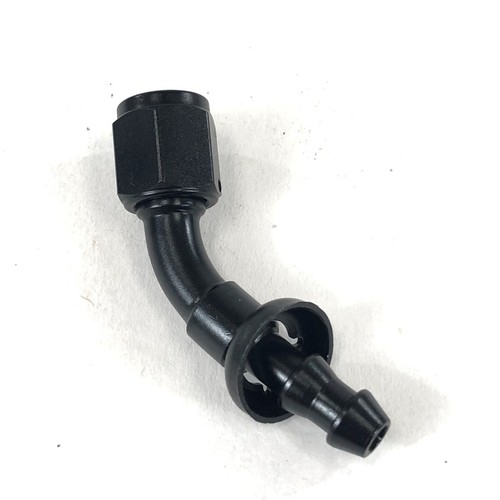-4 AN 45 Degree Push Lock Oil/Fuel/Gas Hose Line End Fitting Adapter Black - Picture 5 of 6
