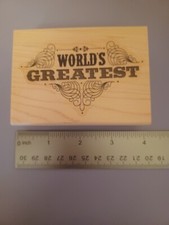 Stampin Up World's Greatest Retired wooden stamp