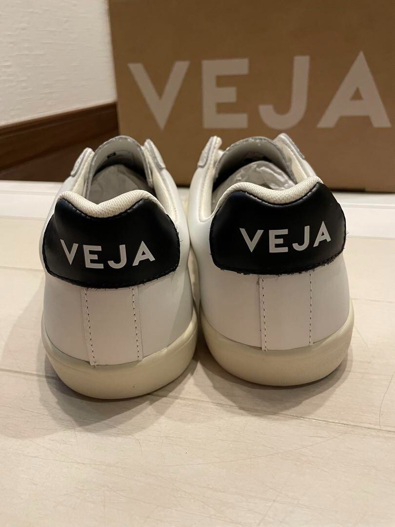 即納★希少!大人気★VEJA★ESPLAR LOGO LEATHER★EO0200005A Veja Esplar Logo Leather EXTRA WHITE BLACK EO0200005A US 8