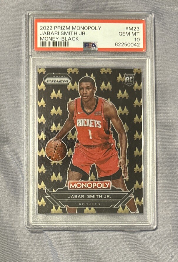 2022-23 Panini Prizm Monopoly- Jabari Smith Jr. - Money Black RC #M23 SSP PSA 10
