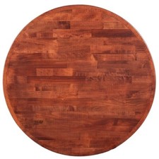 24'' Round Butcher Block style Restaurant Table Top in Mahogany Wood Finish