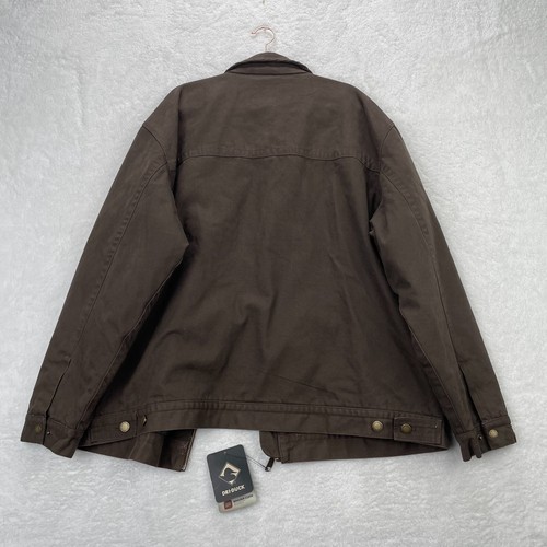 Dri Duck Jacket Men XXL Brown Maverick Chore Barn Work Flannel Plaid Lined New - Picture 9 of 13