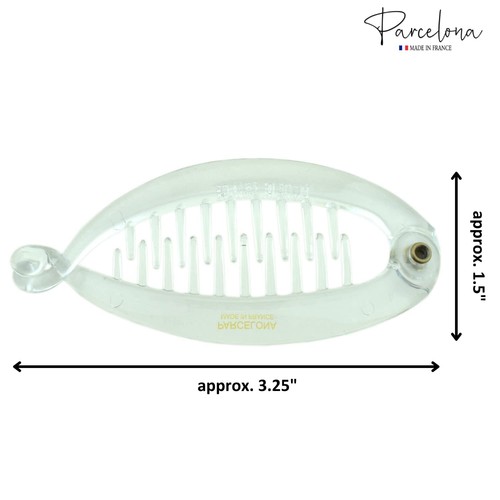 Mini clips para cabello pequeños de plátano celuloide francés sin esfuerzo Parcelona (2 piezas) - Imagen 14 de 31