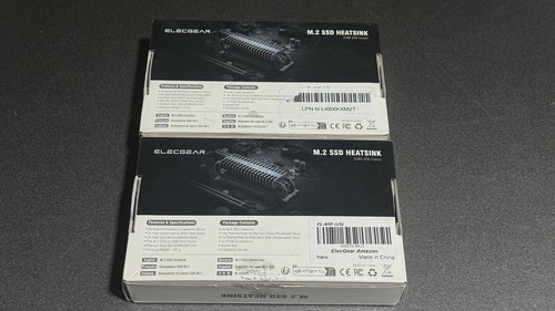 Lot 2 Elecgear M.2 SSD Heatsink EL-80P 2280 SSD Cooler - Picture 2 of 8