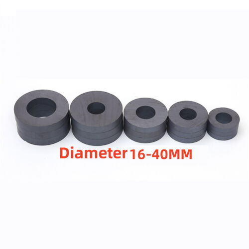 1x Ferrit Magnet Ring Magnete Durchmesser 30/32/35/40 mm Permanent Schwarz Rund - Bild 9 von 9