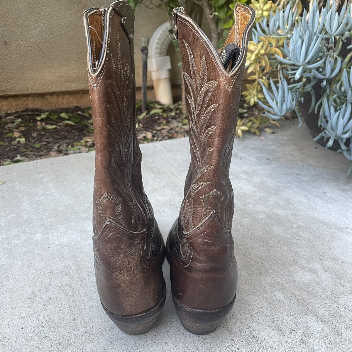 パーツ justin Vintage Justin Exotic Bias Cut Alligator 9.5 B Brown Cowboy