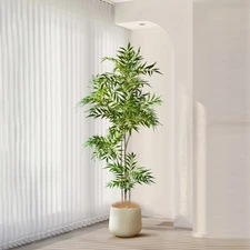 78-140cm Large Artificial Tree Real Touch Palm Tree Plastic Nandina Leaves