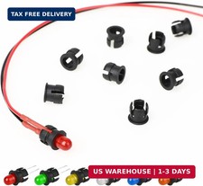 5mm LED Holder 100PCS Panel Mount LED Bezel Clips Black Plastic