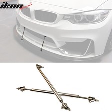 Universal Adjustable 7''- 9'' Front Bumper Lip Spoiler Splitter Strut Rod Silver