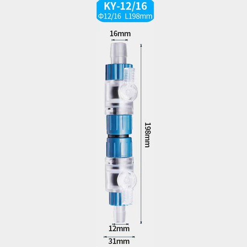 12-20mm Aquarium Water Hose Flow Control Tap Release Connector Fish Tank - Picture 12 of 16