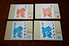 Olympic & Paralympic Games Definitives, 2012 PHQ Stamp Cards, FDI Front