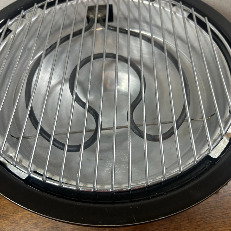 Parrilla de barbacoa interior vintage Rival Crock modelo 5730 gres negro sin humo Foto 2 de 4